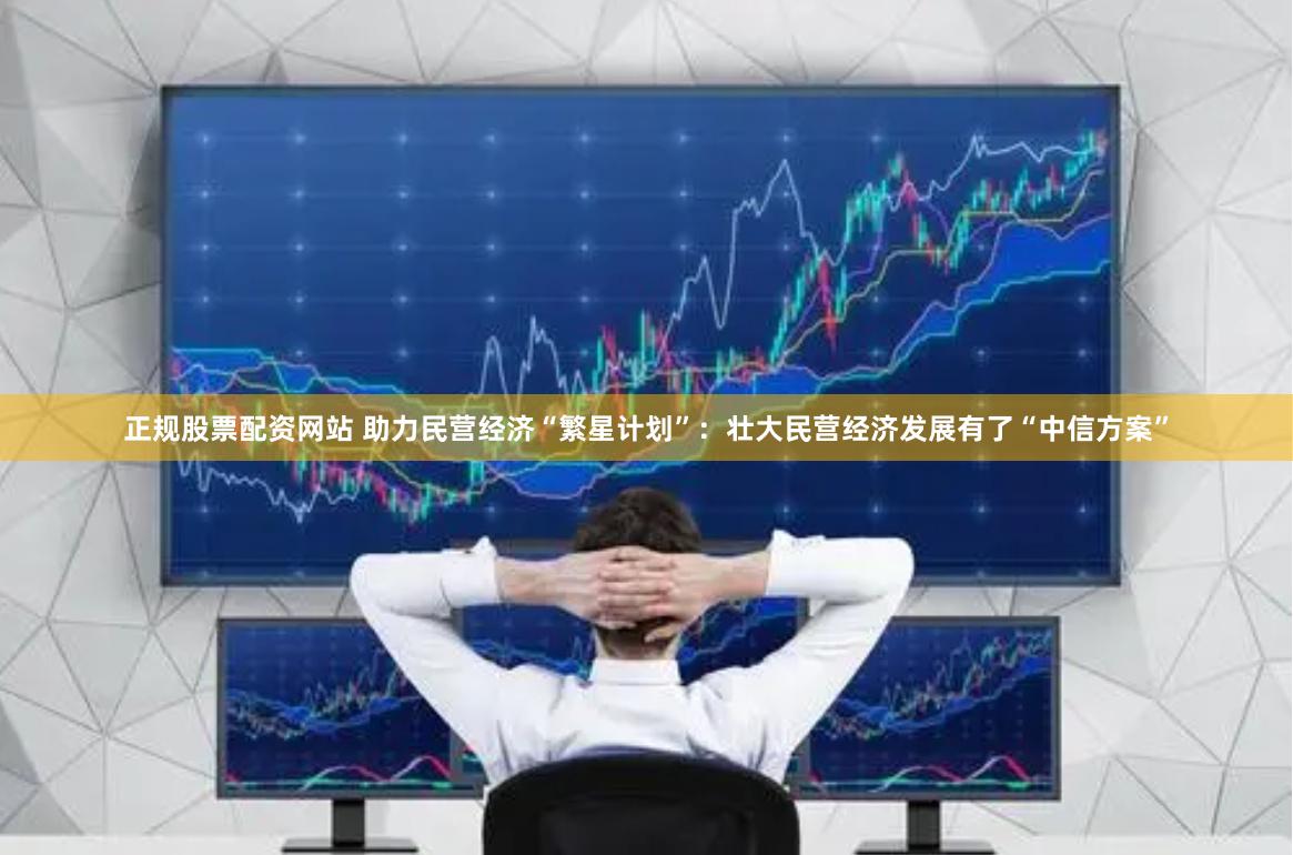 正规股票配资网站 助力民营经济“繁星计划”：壮大民营经济发展有了“中信方案”